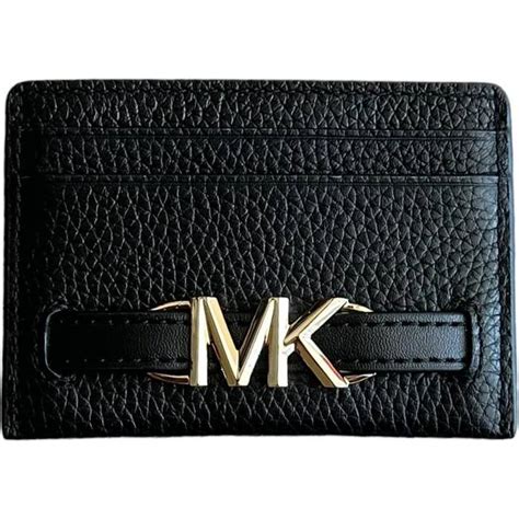 michael kors large pebbled leather card case|michael kors crossbody black leather.